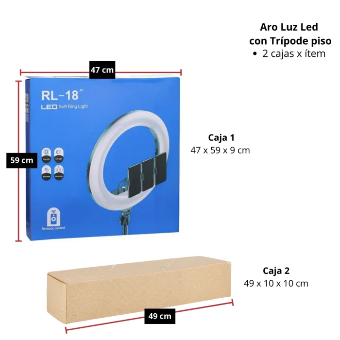 Aro Luz Led 45cm + Tripode - Imagen 4