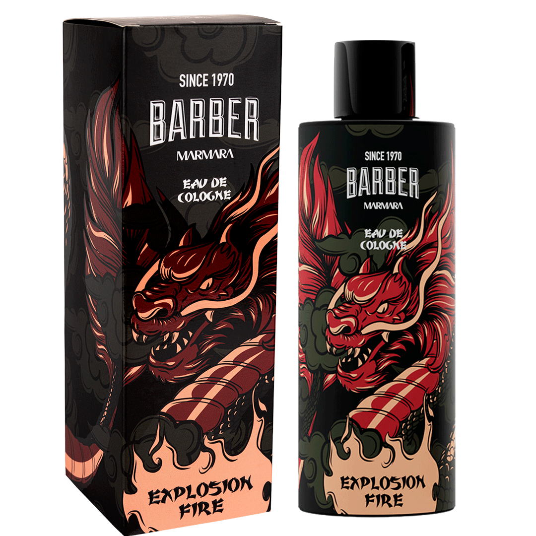 COLONIA-MARMARA-WWWMARMARABARBER.CL-DRAGON After Shave Colonia MARMARA Edición Limitada Explosion Fire 500ml - Imagen 1
