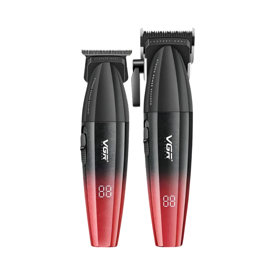 combo-vgr-trimmer-clipper-v640-red-extravagantebarber Combo VGR Clipper + Trimmer V640 Red - Imagen 1