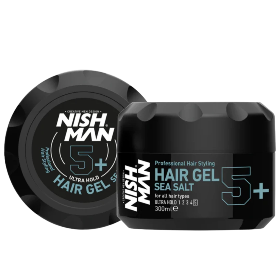 gel-de-peinar-nishman-sea-salt-5+-300ml-extravagantebarber Gel de Peinar NISH MAN Sea Salt 5+ 300ml - Imagen 1