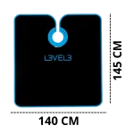 Capa LEVEL3 Cuello Silicona Negra Borde Azul - Imagen 3