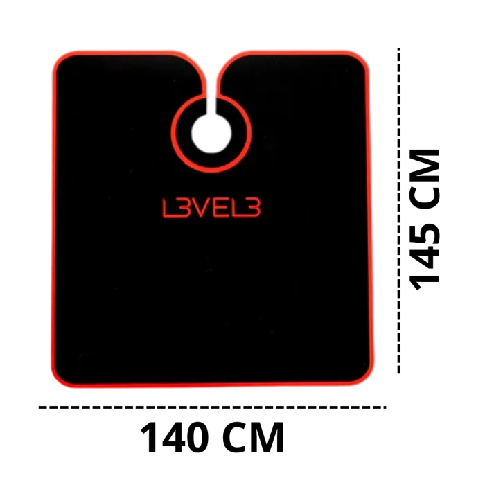Capa LEVEL3 Cuello Silicona Negra Borde Rojo - Imagen 3