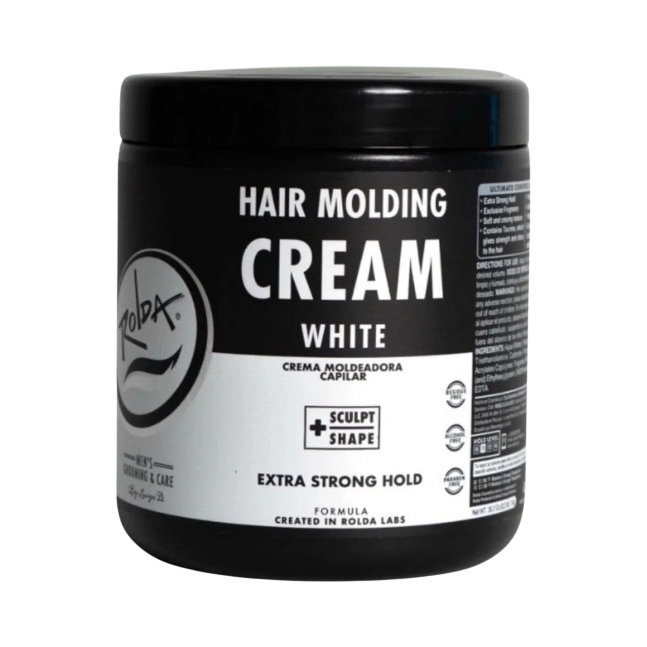 cera-rolda-white-molding-cream 500g-extravagantebarber Cera ROLDA White Molding Cream 500gr - Imagen 1