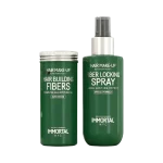 Set Fibra Capilar & Spray Fijadora IMMORTAL Negro 150ml
